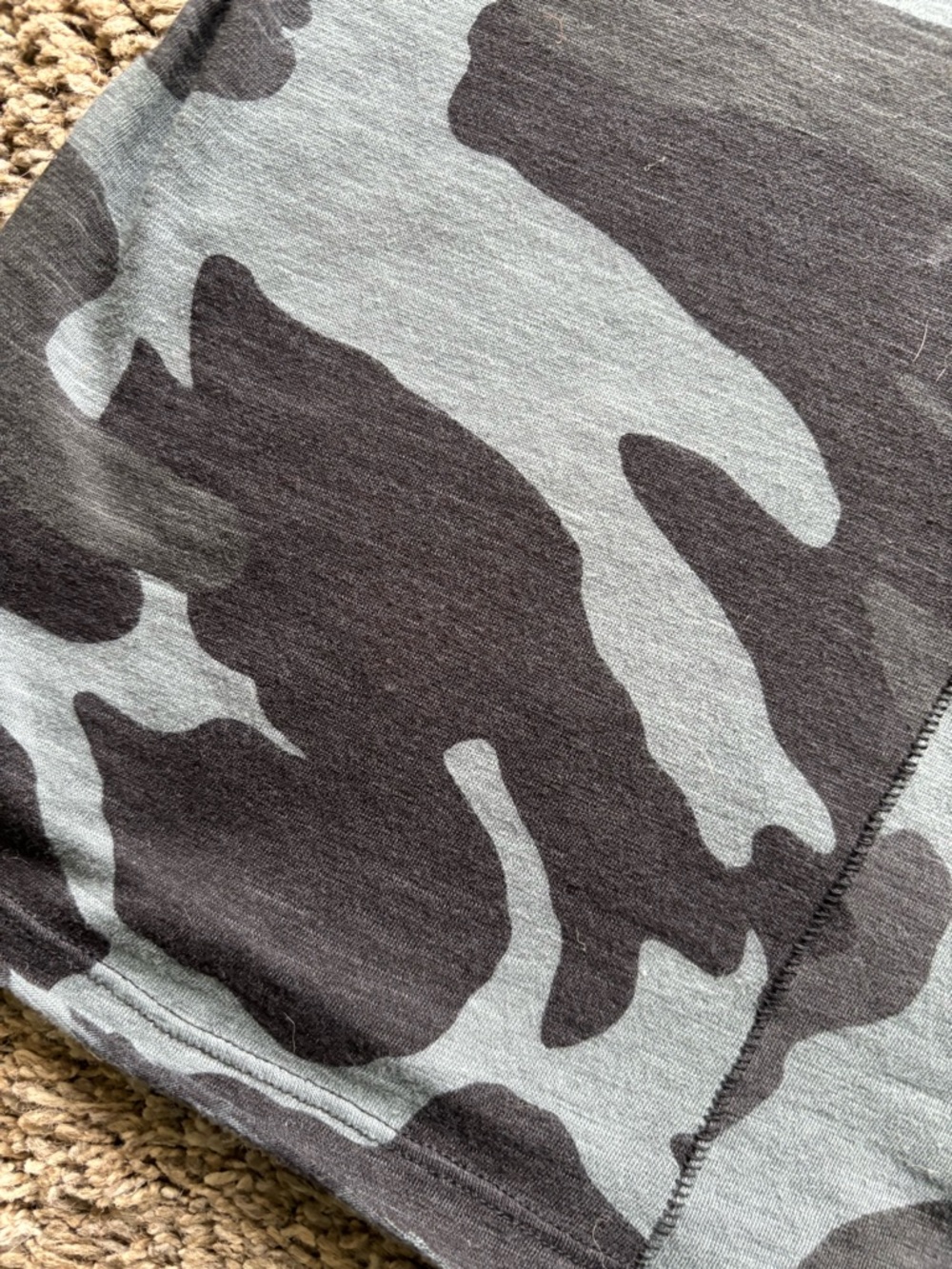 Camo Print Short Sleeve Tee - Gray & Black We the free - Picture 9 of 11
